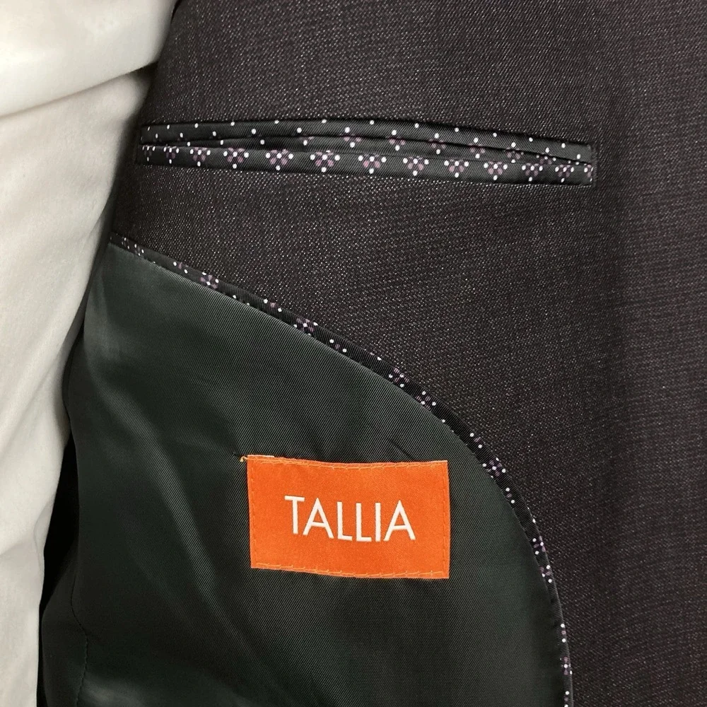 Tallia‎ Men's Classic-Fit Suit Separate Jacket Blazer Wine Red 40R E101476